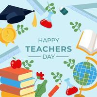 Flat Teacher's Day Template vector