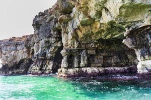 Polignano a Mare seen from the sea photo