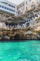 Polignano a Mare seen from the sea photo