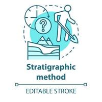 icono de concepto de método estratigráfico vector