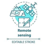 Remote sensing concept icon vector