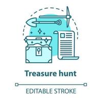 Treasure hunt concept icon vector