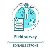 Field survey concept icon vector