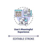 User meaningful experience concept icon vector