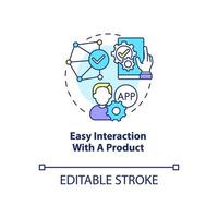 Easy interaction with product concept icon vector