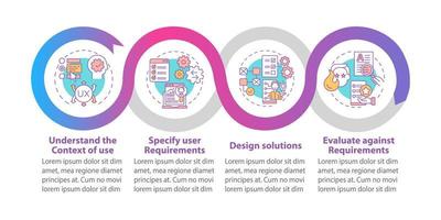 User-centered work vector infographic template