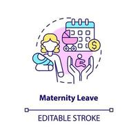 icono de concepto de licencia de maternidad vector