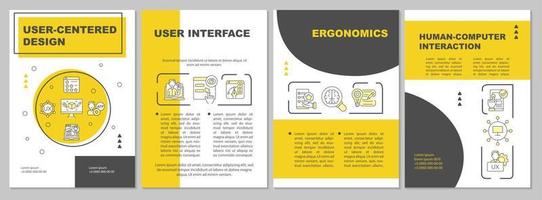 User-centered design brochure template vector