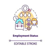 Employment status concept icon vector