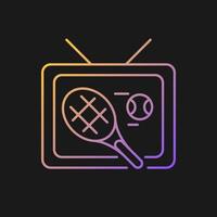 Sports show gradient vector icon for dark theme