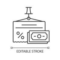 Fixed expenses linear icon vector