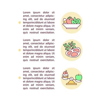 Making menu concept line icons with text vector