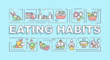 Eating habits word concepts banner vector