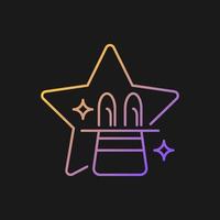 Talent show gradient vector icon for dark theme