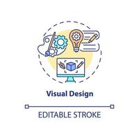 Visual design concept icon vector