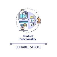 Product functionality concept icon vector