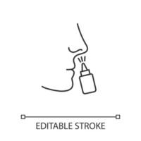 Drip nose linear icon vector