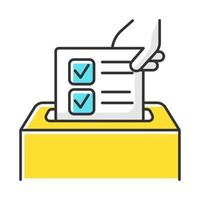 Anonymous survey color icon vector