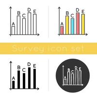 Survey statistics icon vector