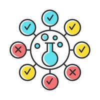 Chemical survey color icon vector