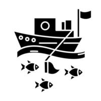 Fishing industry glyph icon vector