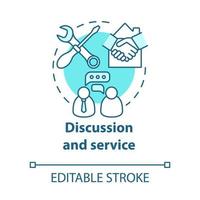 Discussion and service turquoise concept icon vector