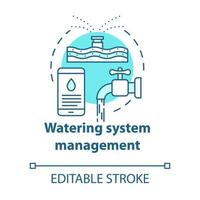 Watering system management turquoise concept icon vector