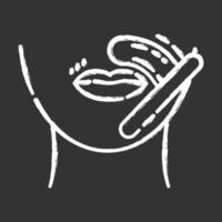 Upper lip waxing chalk icon vector