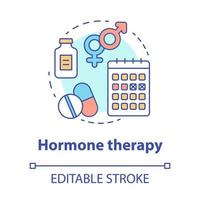 Hormone therapy concept icon vector