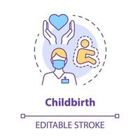 Childbirth concept icon vector