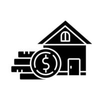 Home equity glyph icon vector