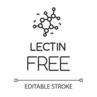 Lectin free linear icon vector