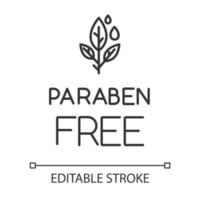 Paraben free linear icon vector