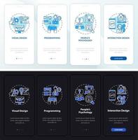 UX design onboarding mobile app page screen vector