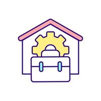 Caual workers and self employed citizens RGB color icon vector