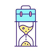Working hours RGB color icon vector