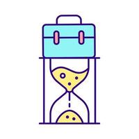 Working hours RGB color icon vector