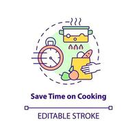 Save time on cooking concept icon vector