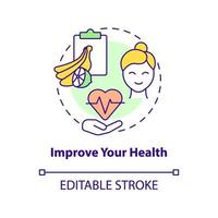 Improve your health concept icon vector