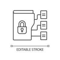 Data classification linear icon vector