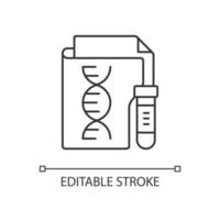 Genetic information privacy linear icon vector