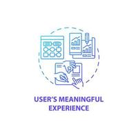 User meaningful experience concept icon vector