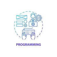 icono del concepto de programación vector