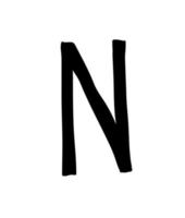 Bumpy elongated font. Capital letter. vector