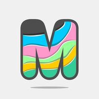 Letter font icon and logo template. New design and elegant typographic concept. Multy Colour. File EPS. vector