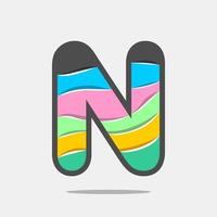 Letter font icon and logo template. New design and elegant typographic concept. Multy Colour. File EPS. vector