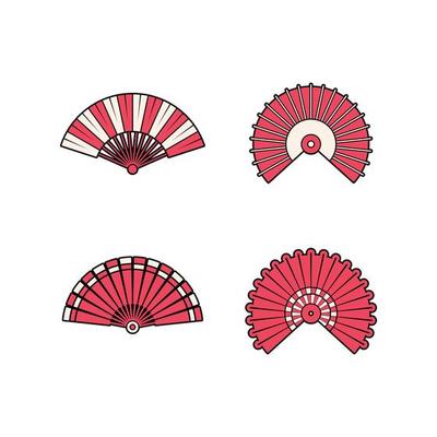 Japanese authentic fan set