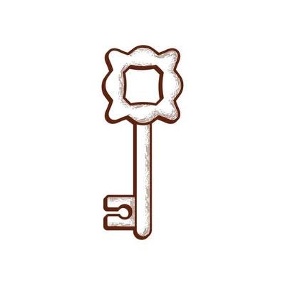 Keys Icon silhouettes keys locks old victorian style vector elegant logo collection