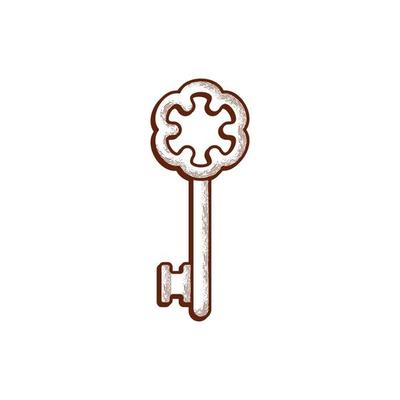 Keys Icon silhouettes keys locks old victorian style vector elegant logo collection