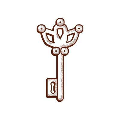 Keys Icon silhouettes keys locks old victorian style vector elegant logo collection